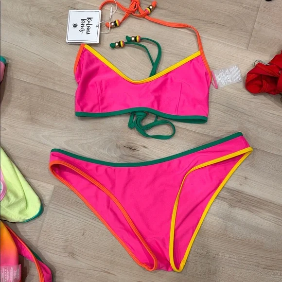 Kulani Kinis Passion Fruit Punch Halter and Bottoms - Picture 4 of 4